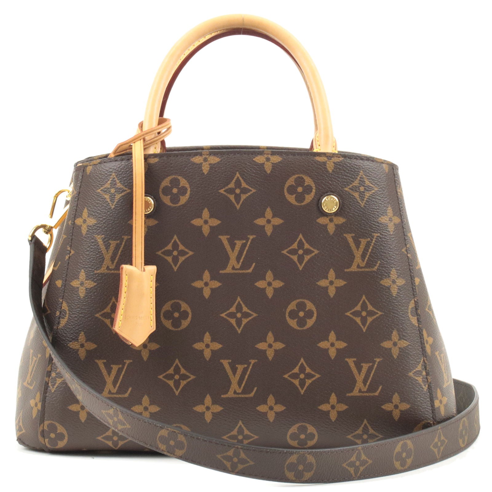 Louis Vuitton Montaigne Handbag Monogram Canvas BB Brown