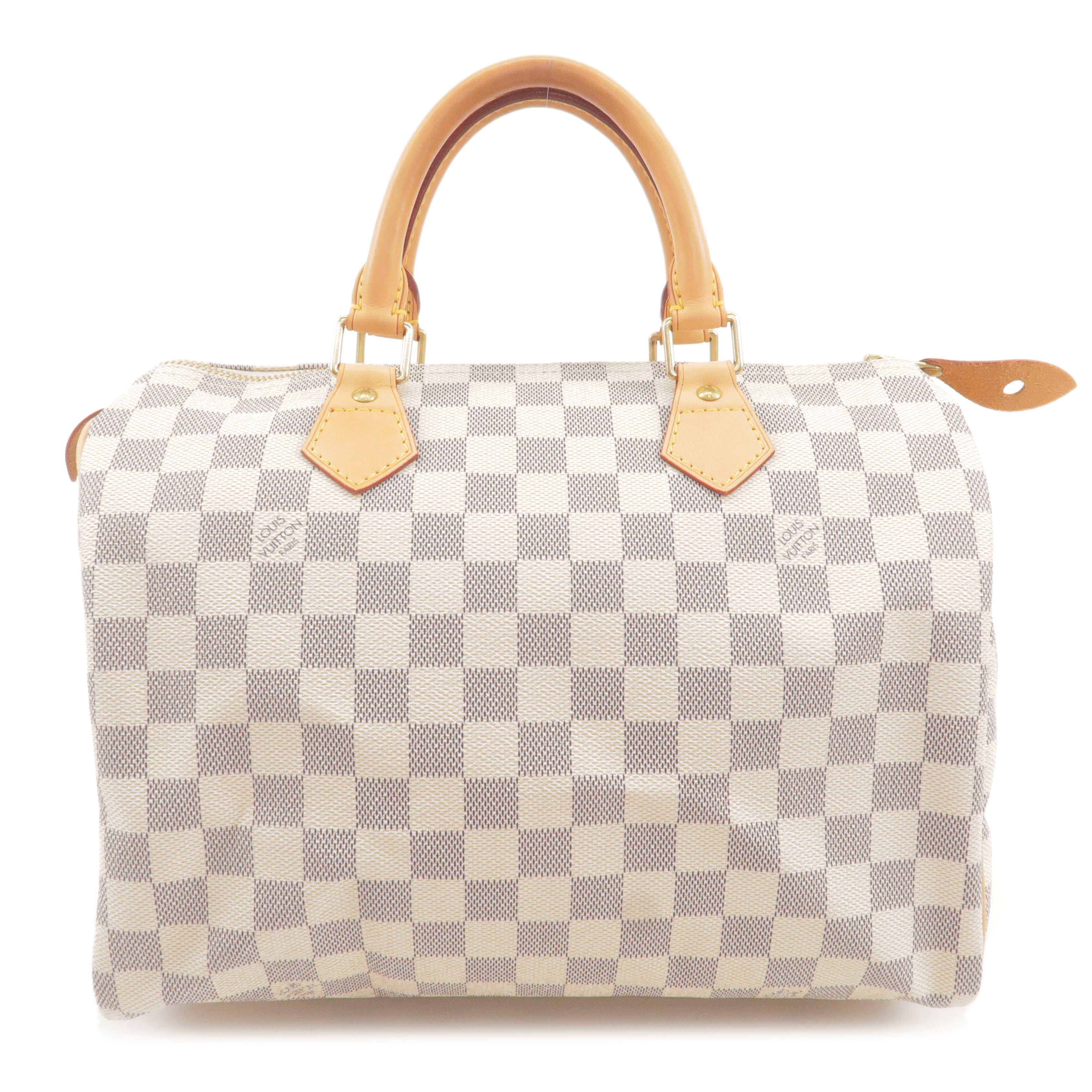 Louis Vuitton Damier Azur Speedy 30 - White Handle Bags, Handbags