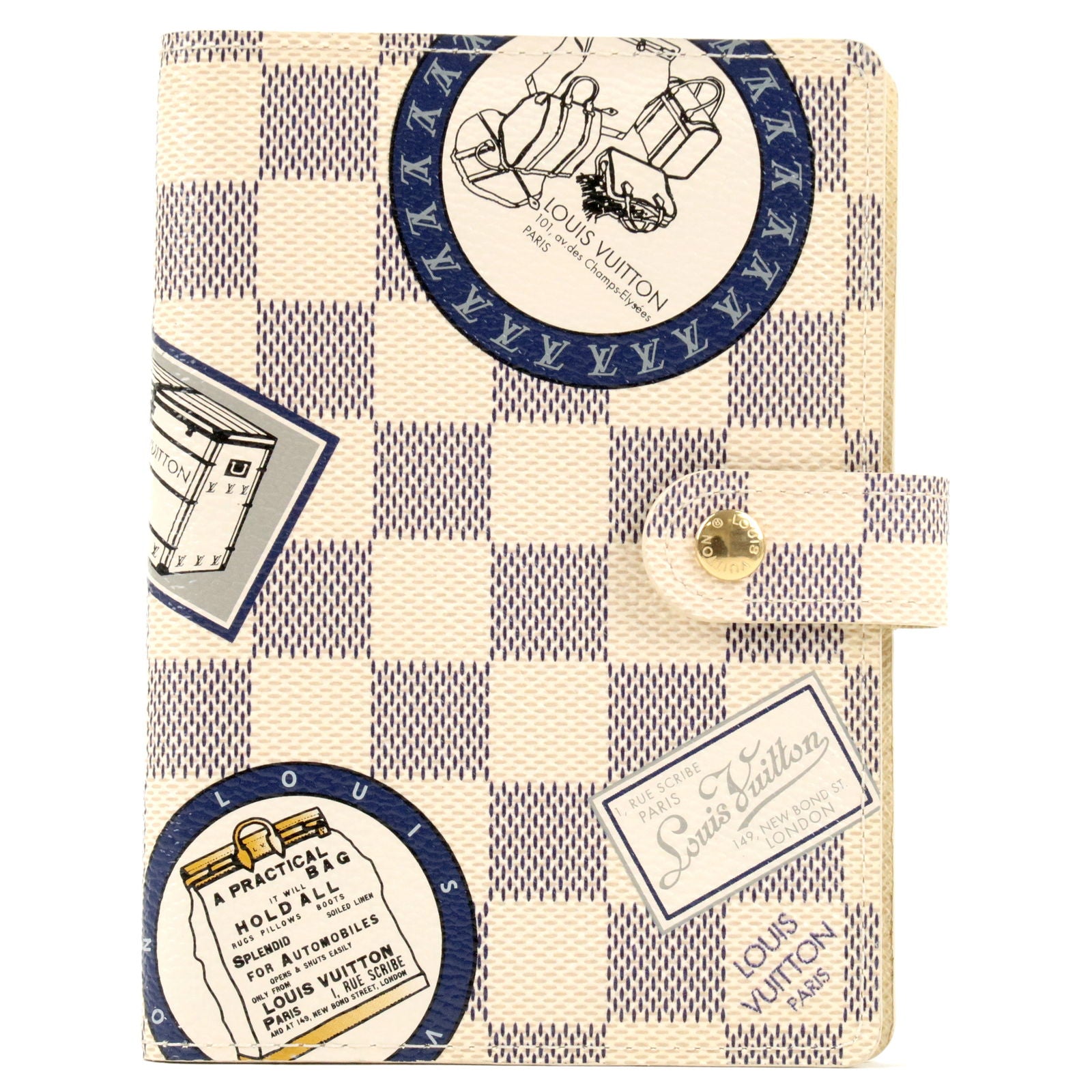 Louis Vuitton Damier Azur Agenda PM Notebook Diary Cover LV 6