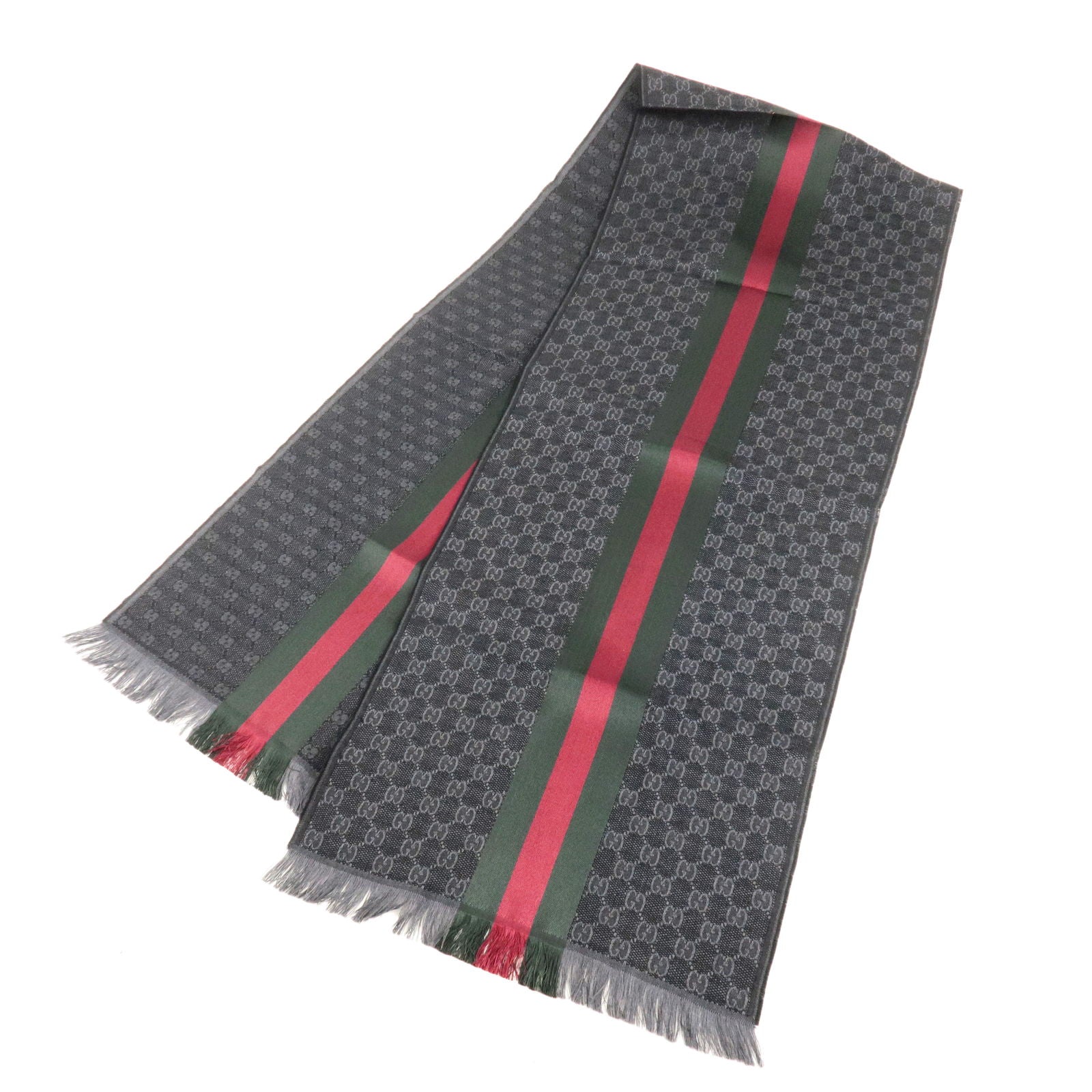 Gucci Wool And Silk GG Jacquard Scarf in Brown for Men