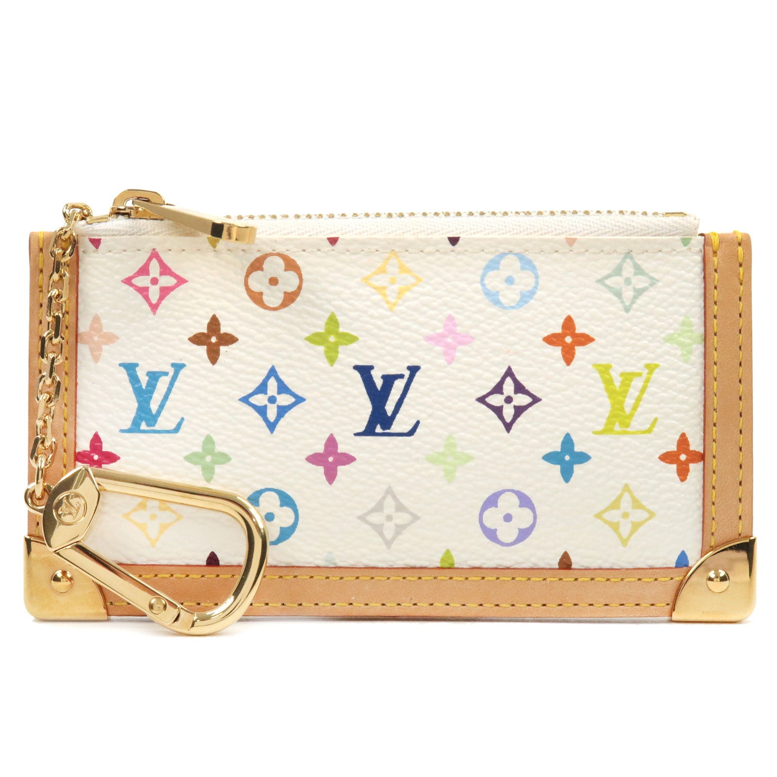 Louis-Vuitton-Monogram-Multi-Color-Pochette-Cles-Blanc-M92655