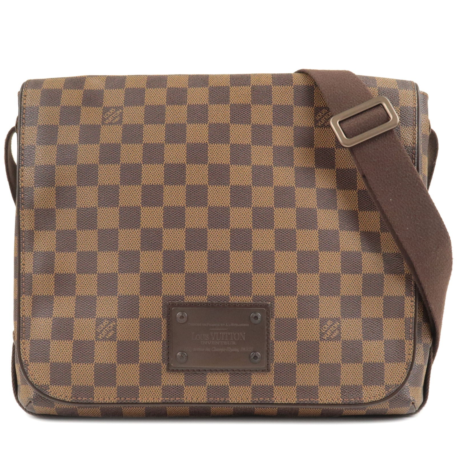 Brown Louis Vuitton Damier Ebene Brooklyn MM Crossbody Bag