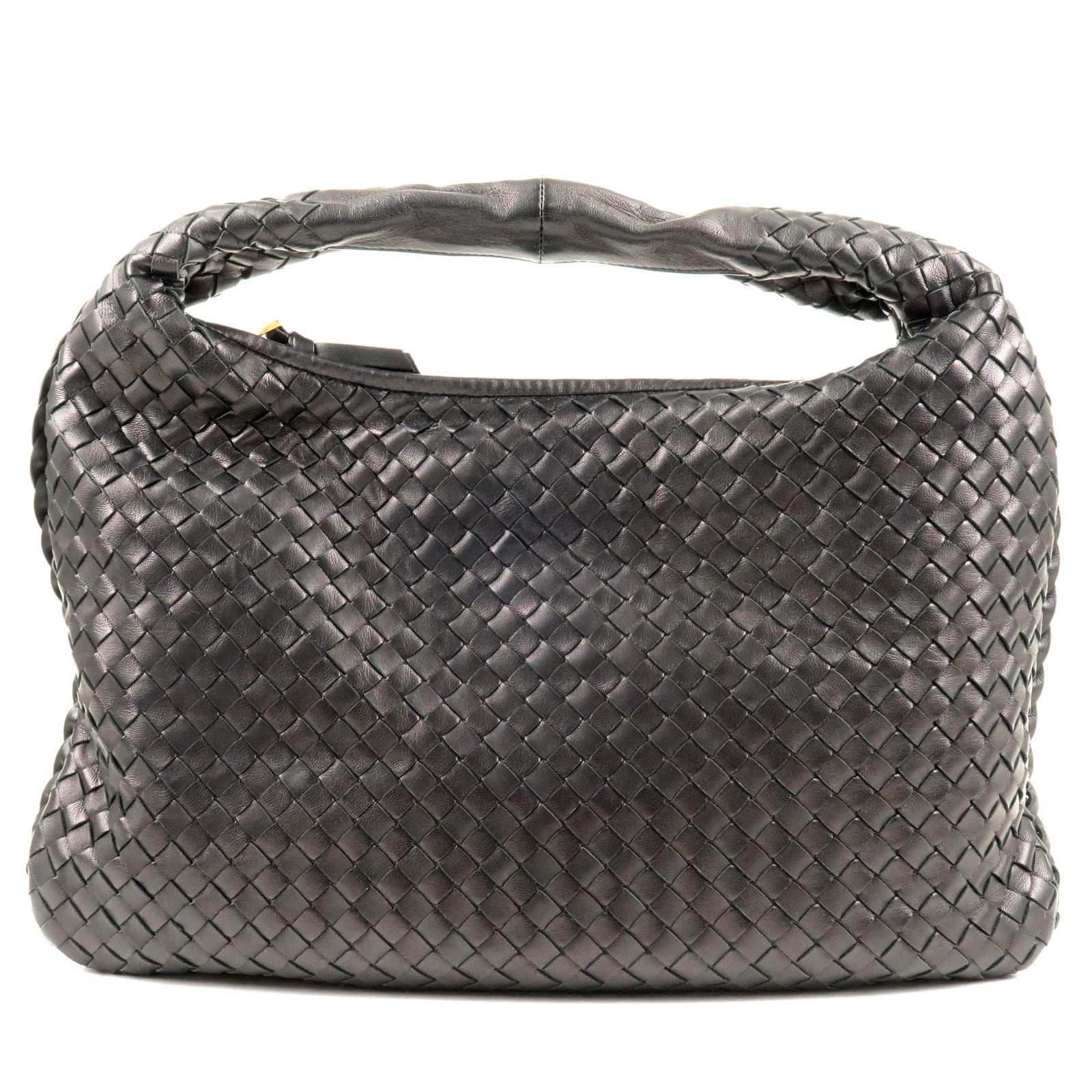 BOTTEGA-VENETA-Intrecciato-Hobo-Leather-Shoulder-Bag-Black-115653 –  dct-ep_vintage luxury Store