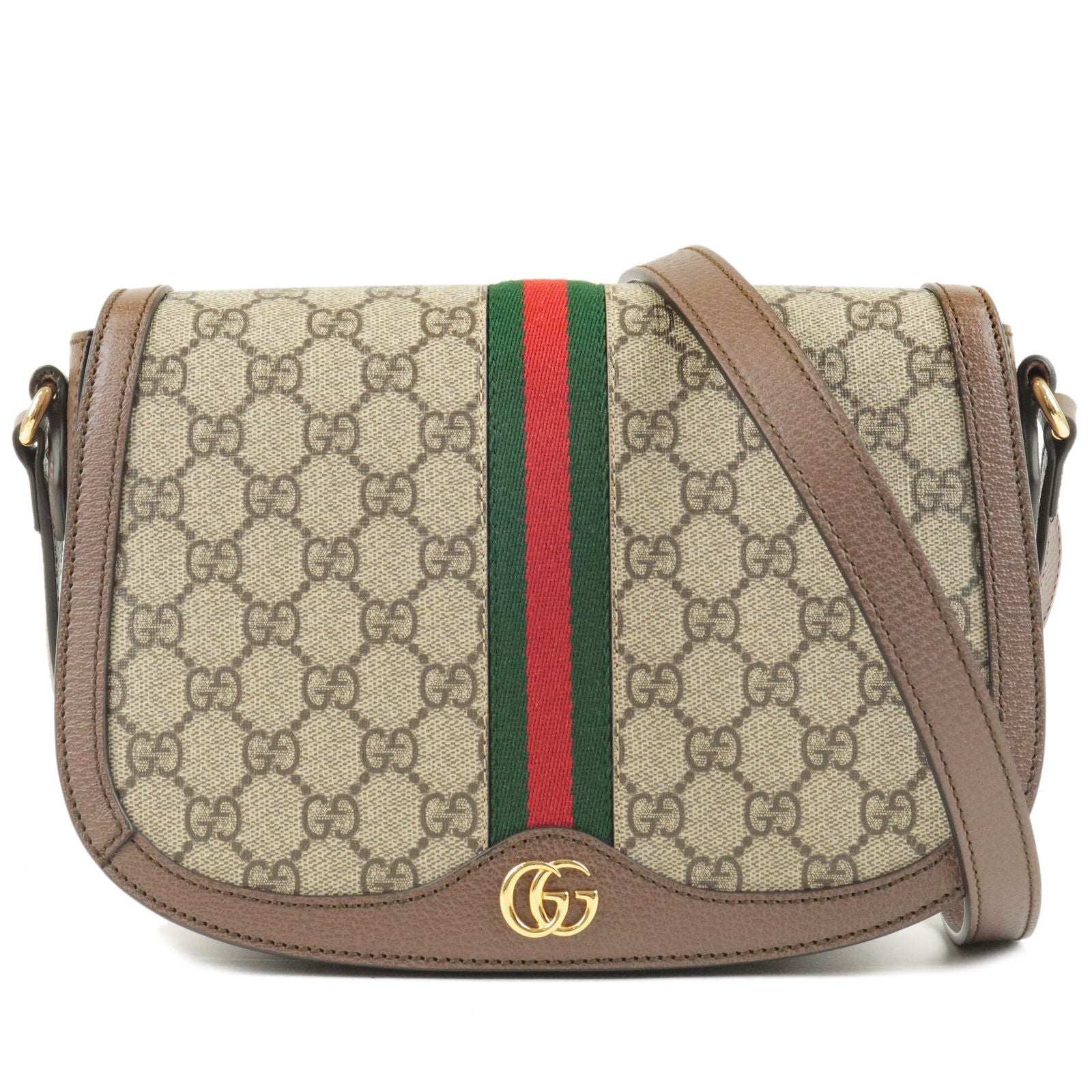 GUCCI Ophidia GG Supreme Canvas Crossbody Bag Beige 601044