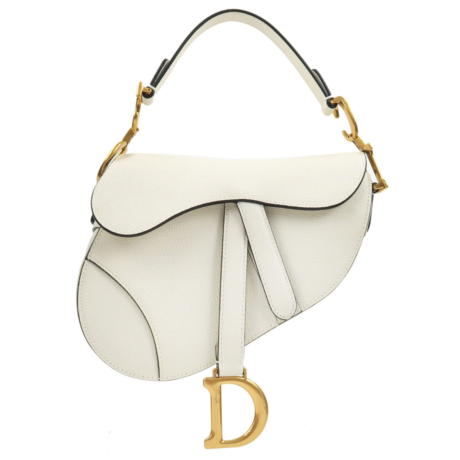 Christian Dior saddle bag white with strap