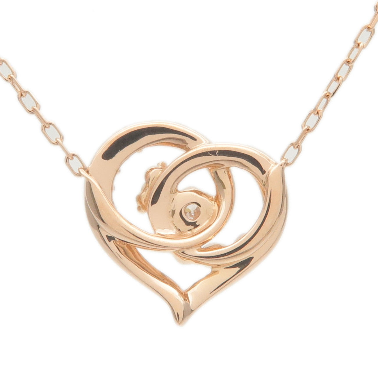 4C Heart Diamond Necklace K18PG 750PG Rose Gold