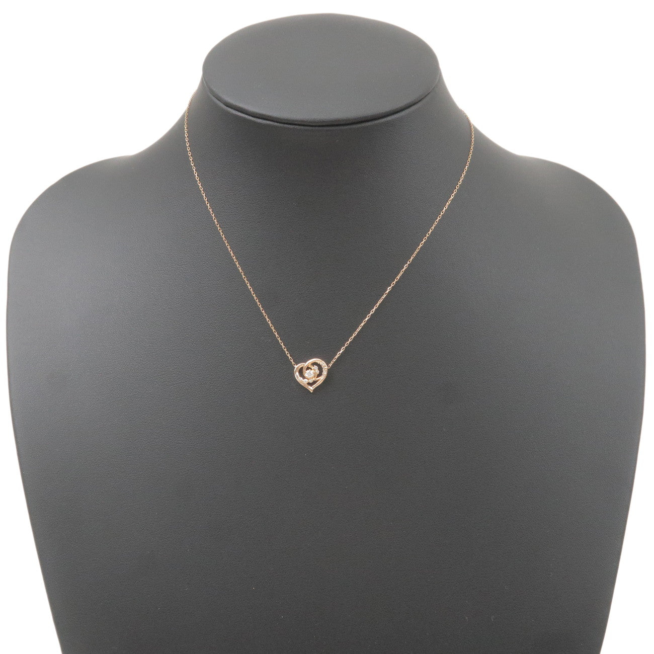 4C Heart Diamond Necklace K18PG 750PG Rose Gold