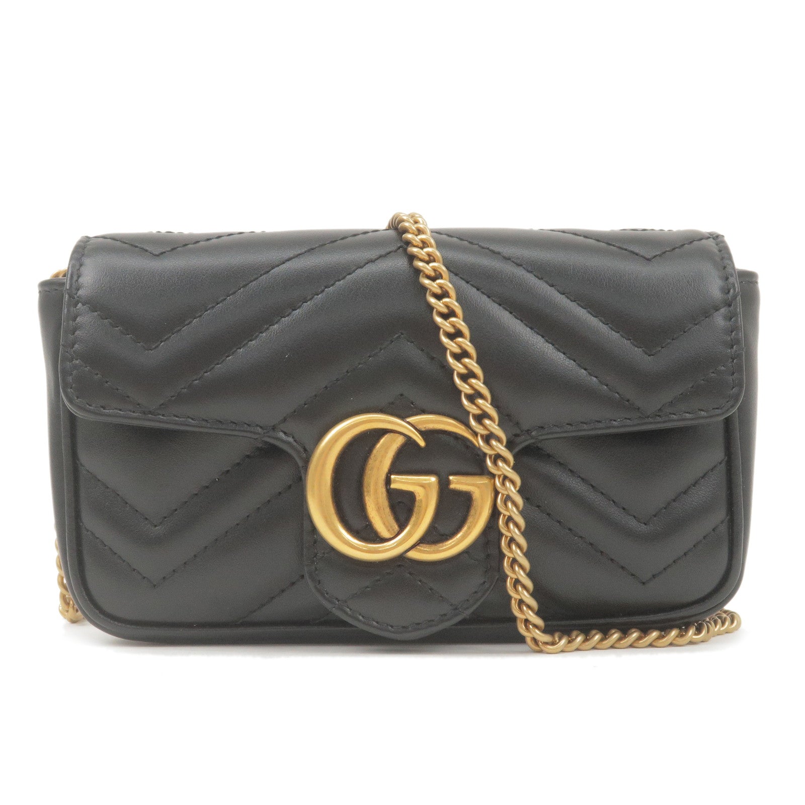 GUCCI-GG-Marmont-Super-Mini-Chain-Leather-Shoulder-Bag-476433