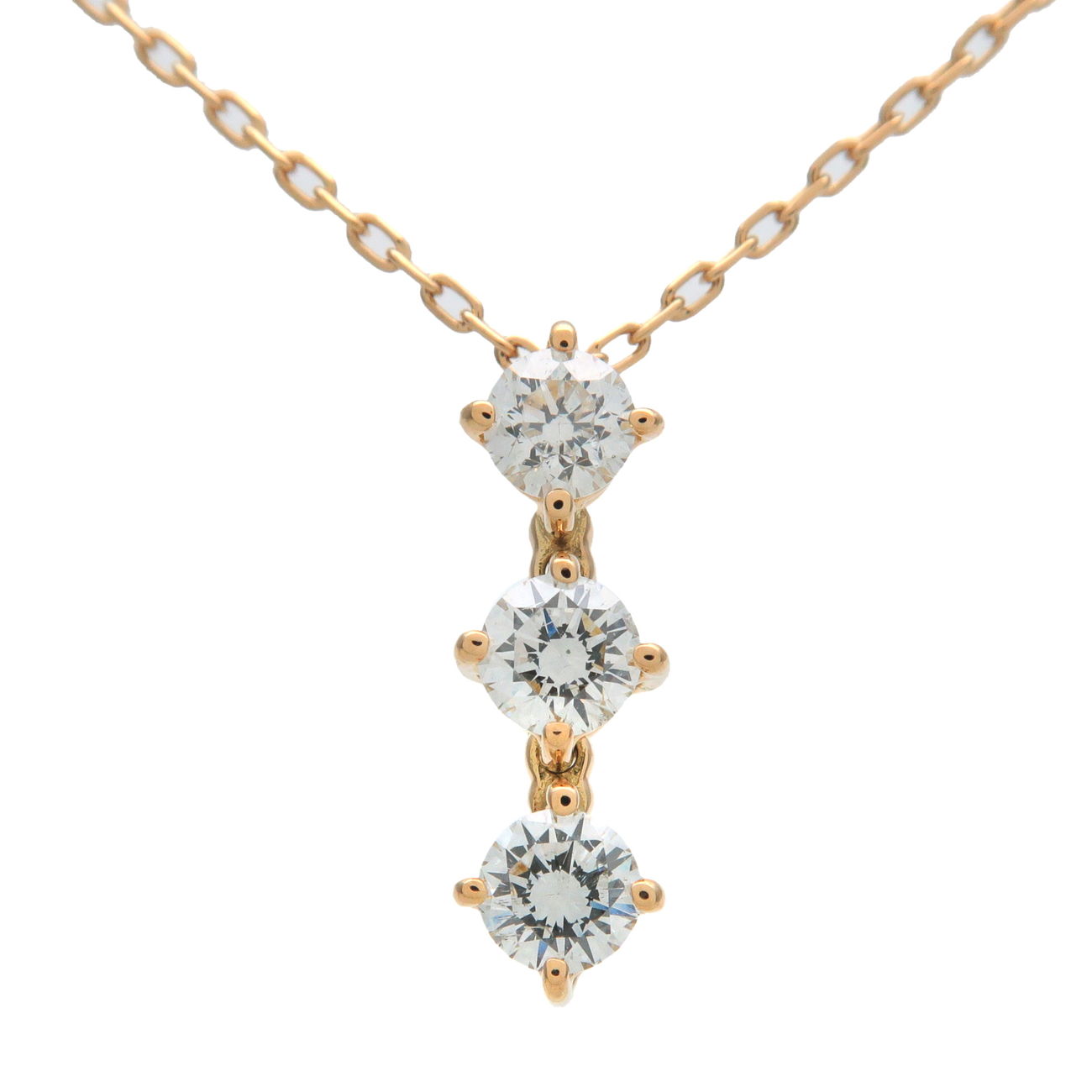 VENDOME-AOYAMA-3P-Diamond-Necklace-0.35ct-K18YG-Yellow-Gold – Cape