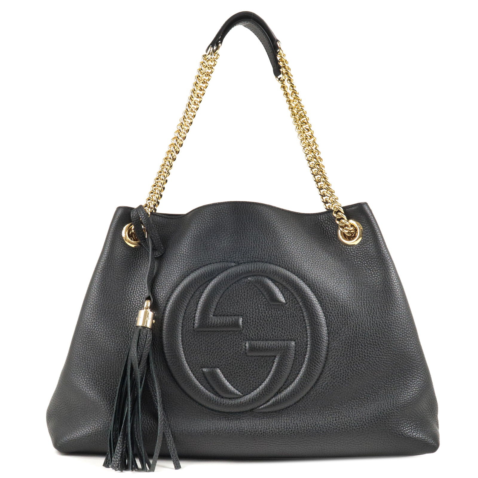 GUCCI Black Leather Soho Chain Backpack - A World Of Goods For You