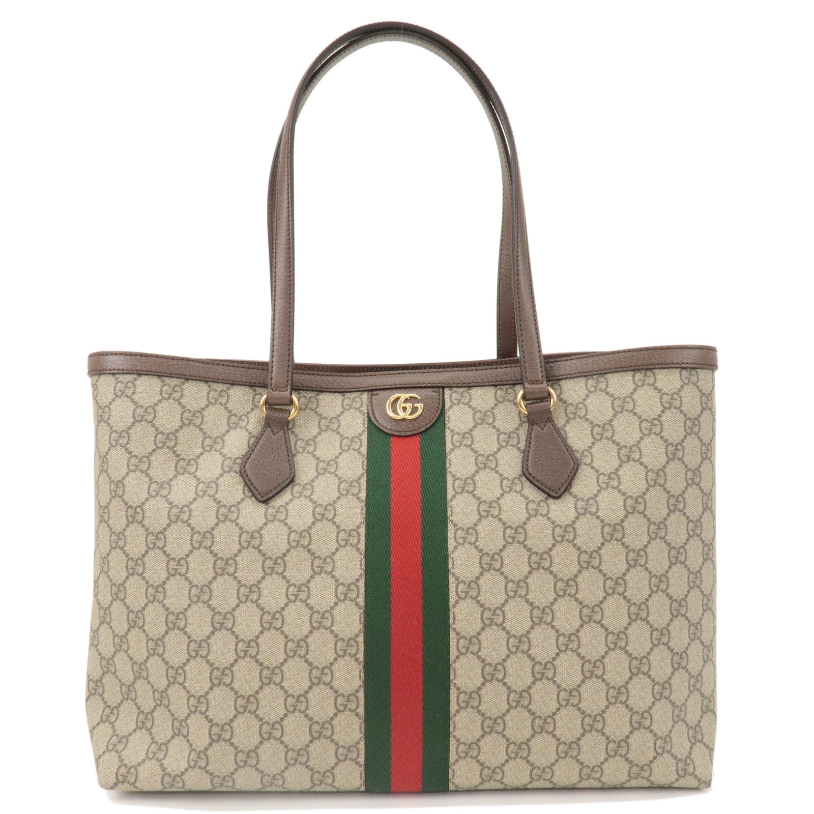 GUCCI-Ophidia-GG-Supreme-Leather-Tote-Bag-Beige-Brown-631685