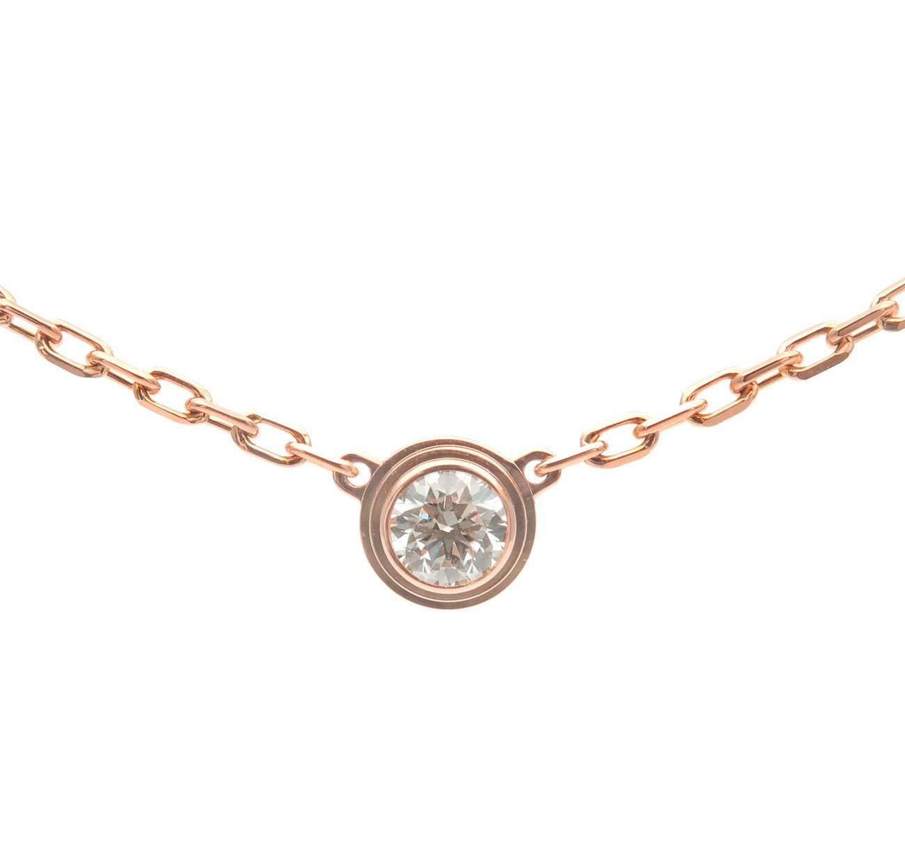 CRB7215700 - Diamants Légers necklace, SM - Pink gold, diamond - Cartier