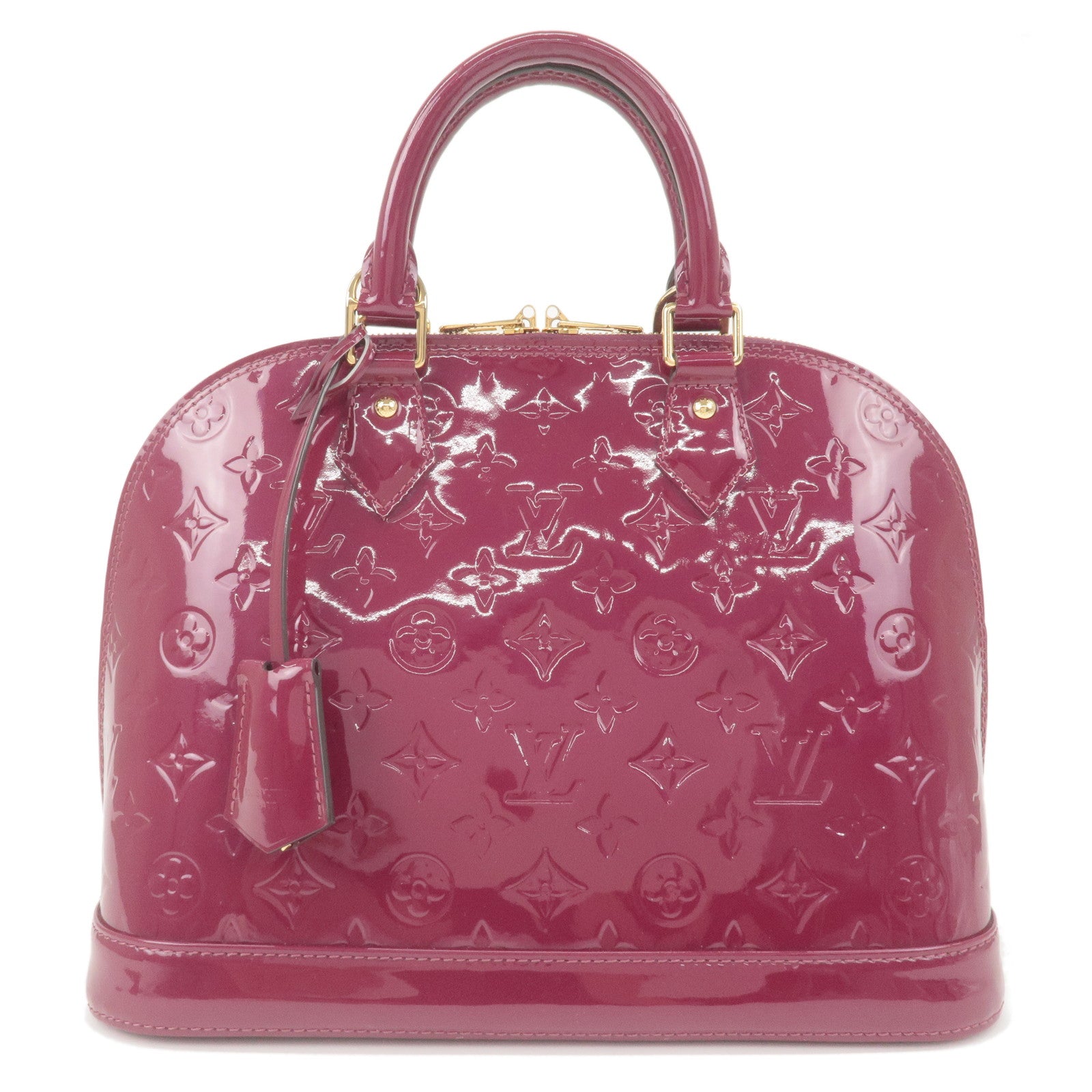 Louis Vuitton Monogram Vernis Alma BB - Red Handle Bags, Handbags