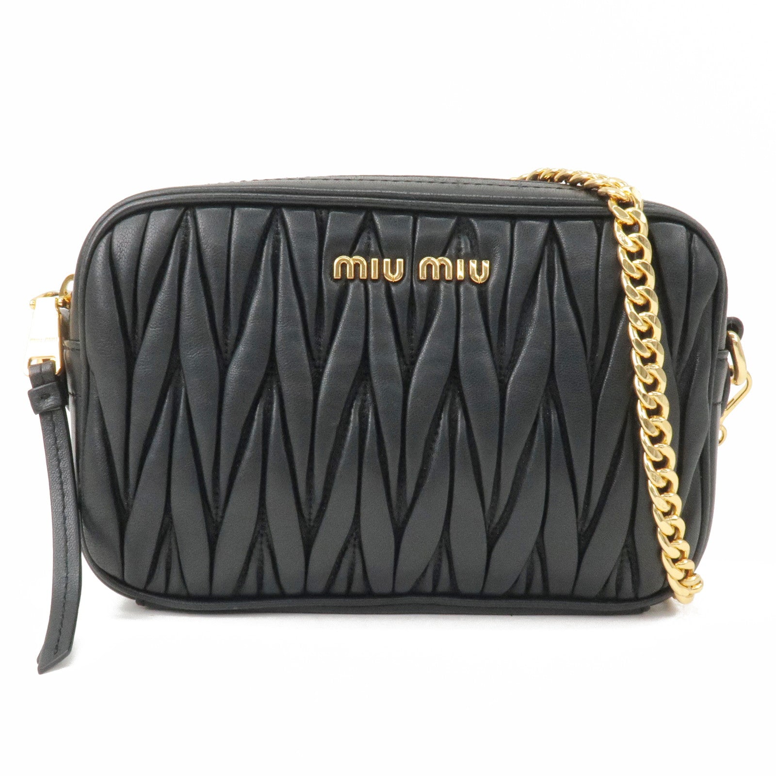 MIU-MIU-Matelasse-Leather-Chain-Shoulder-Bag-Black-5BH118 – dct