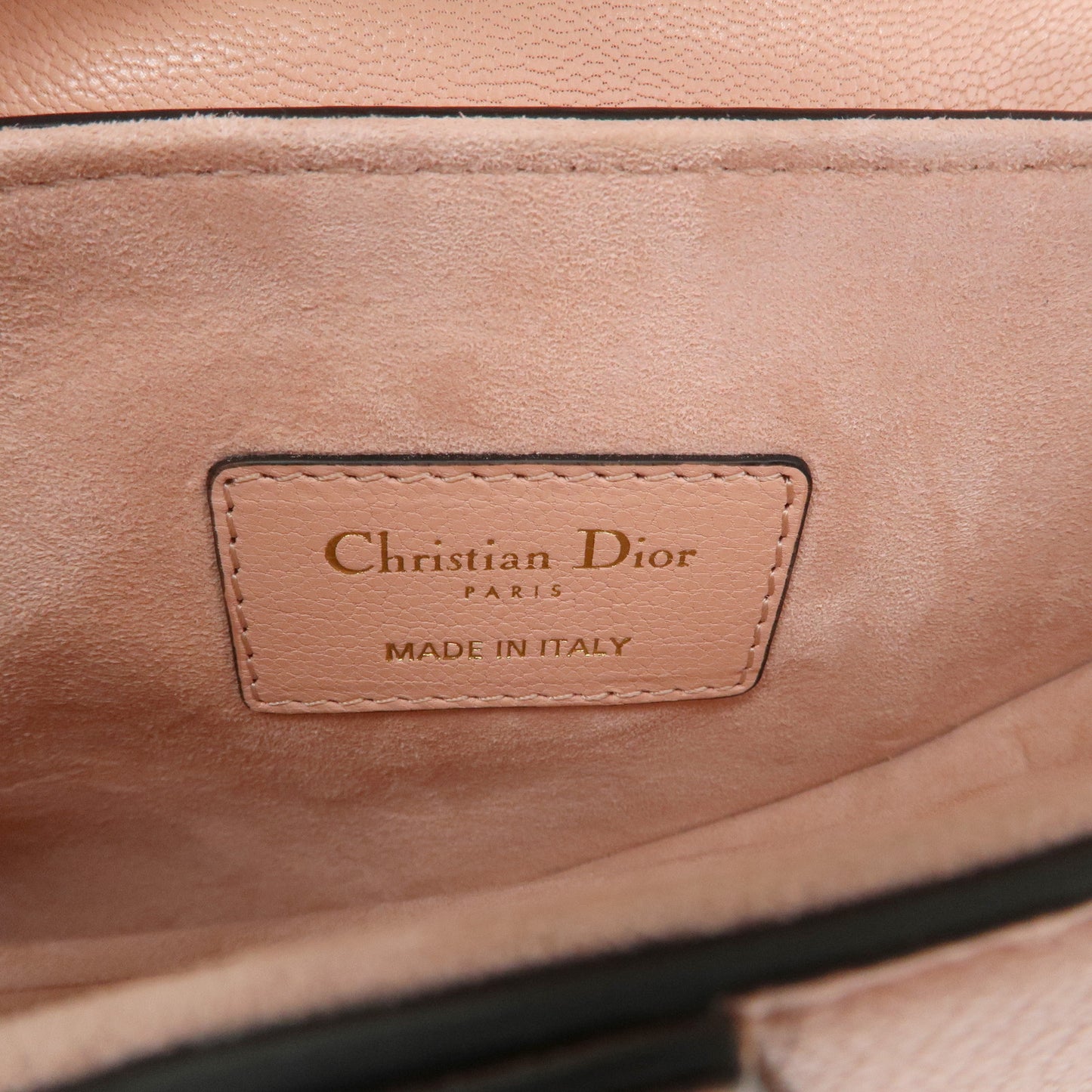 Christian Dior Saddle Bag Leather Mini Shoulder Bag Pink