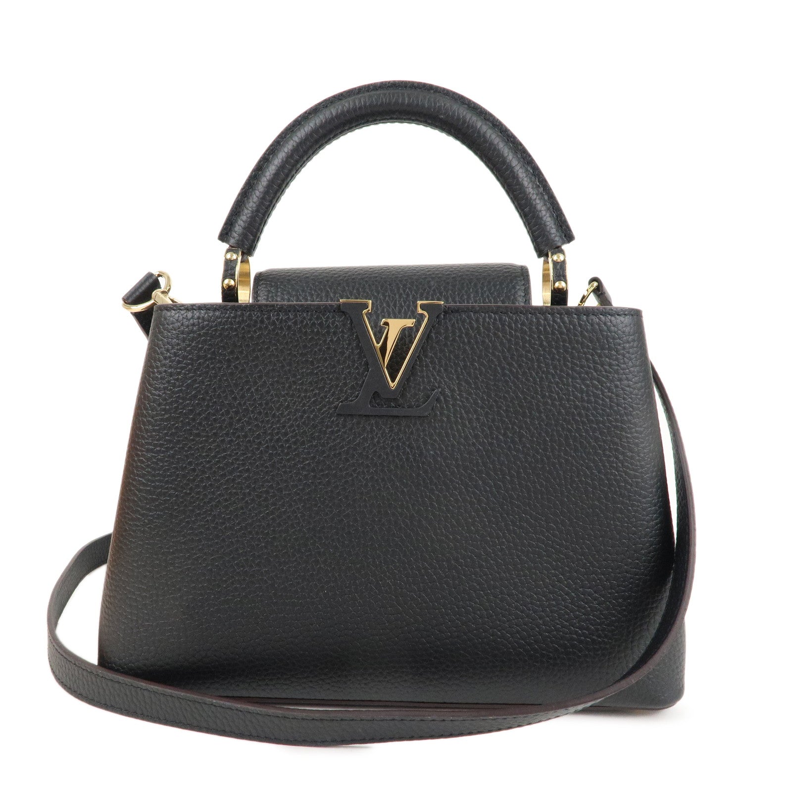 Louis-Vuitton Capucines BB Leather 2Way Shoulder Bag