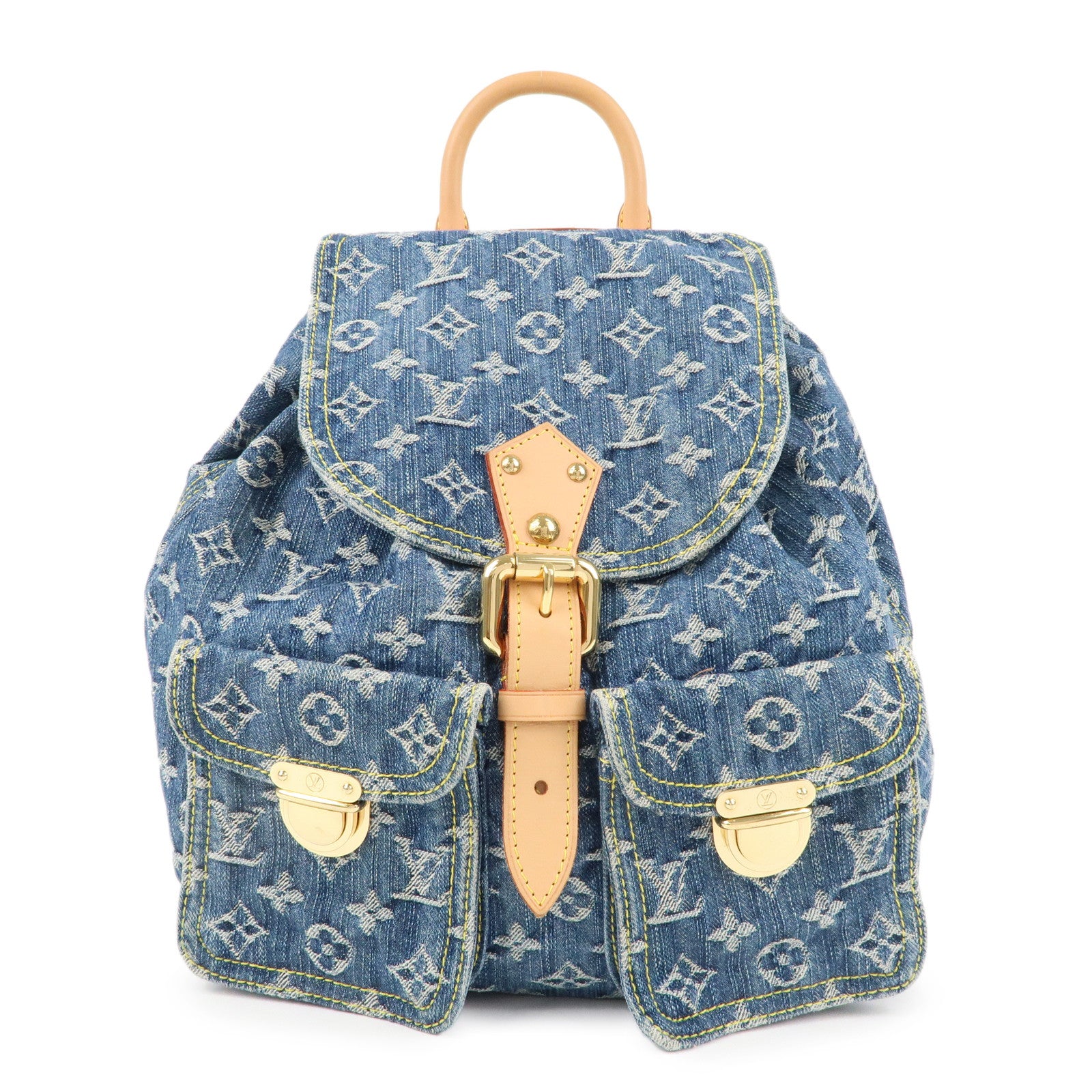 Louis Vuitton Blue Denim Monogram Denim Sac a Dos GM Backpack Bag