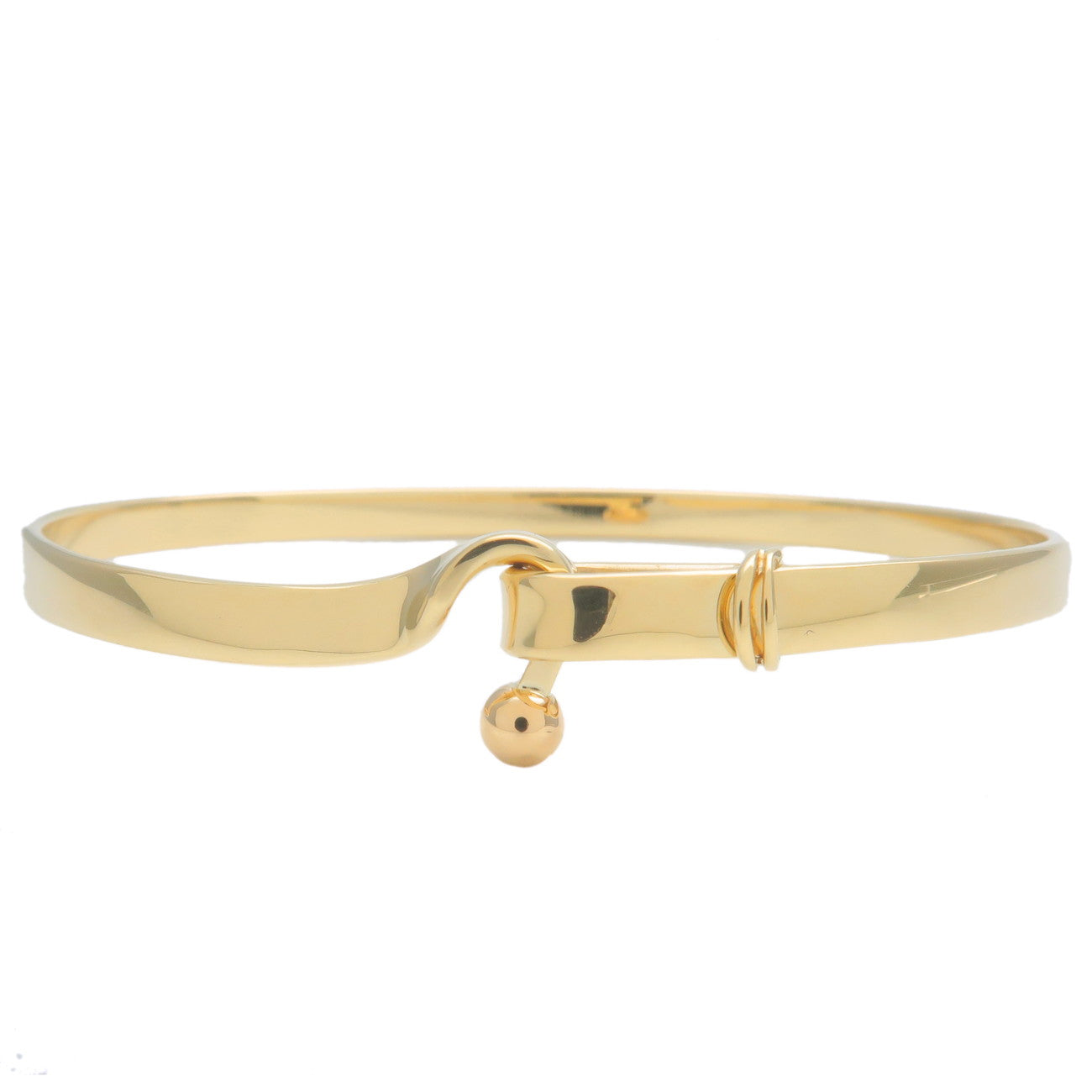 Tiffany&Co.-Hook-&-Eye-Bracelet-Bangle-K18YG-750-Yellow-Gold