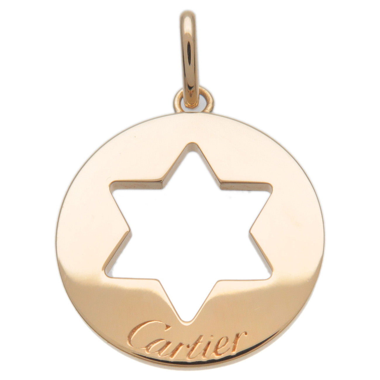 Cartier Star Medal Charm Pendant Top K18YG 750YG Yellow Gold dct