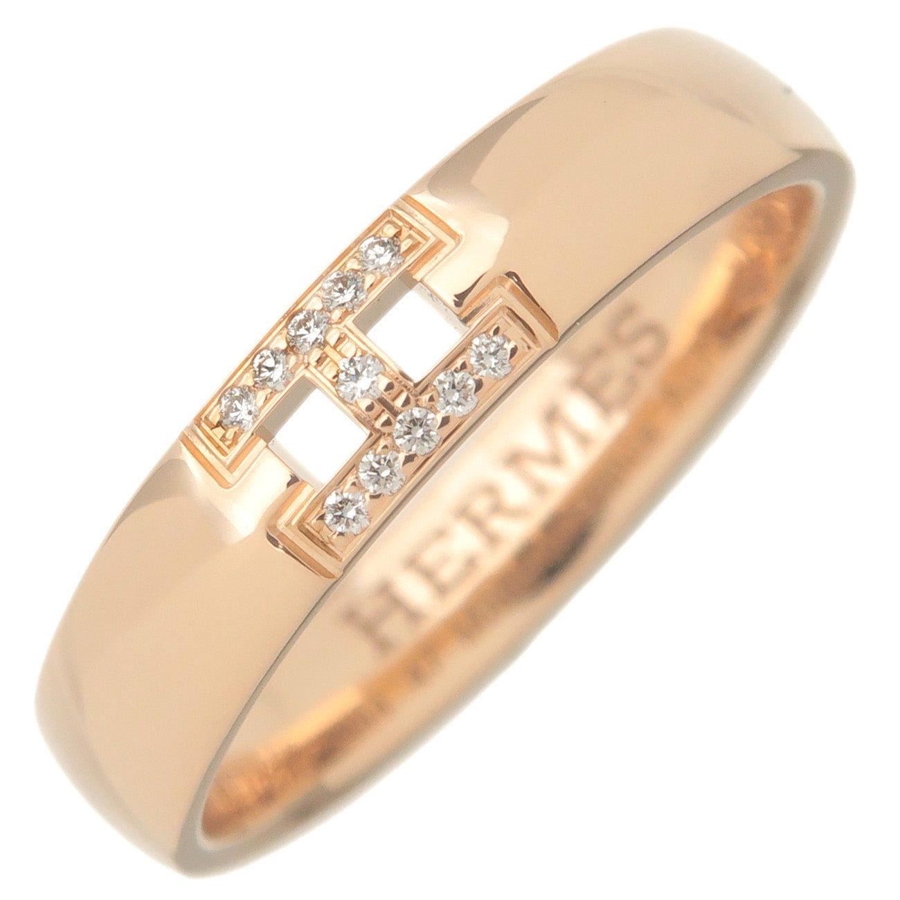 US4 - HERMES - ep_vintage luxury Store - #47 - Gold - Сумка hermes 35  оригинал - 11P - K18PG - Diamond - Ring - Ever - Rose - 4.5 – dct - Hercules