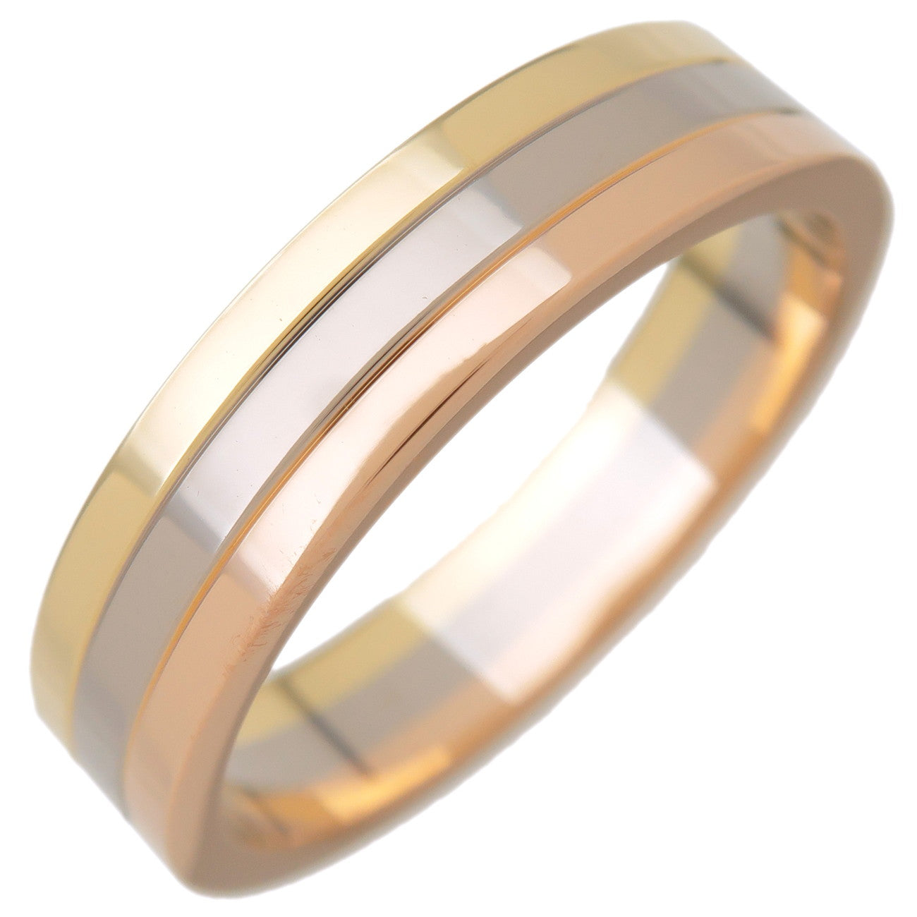 Cartier Vendome Three Color Ring K18 750YG WG PG 58 US8.5 EU58.5