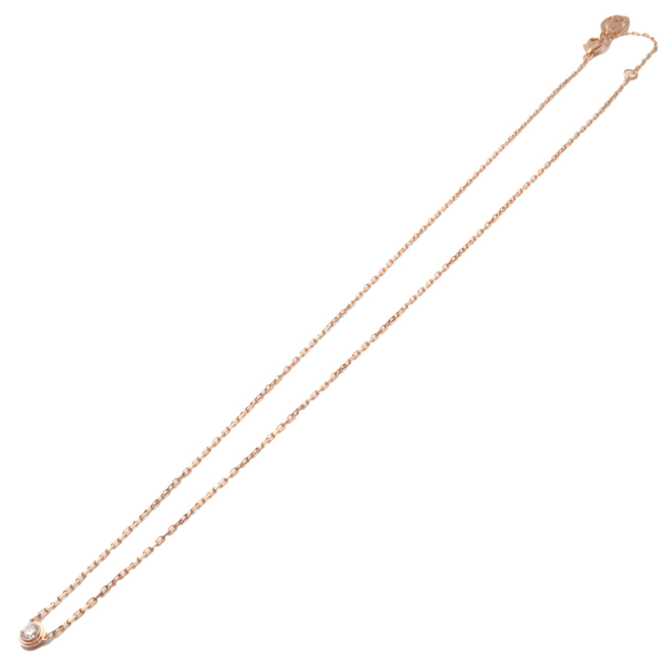 Cartie Diamants L・・スゥgers Necklace SM Diamond 0.09ct K18 Rose Gold