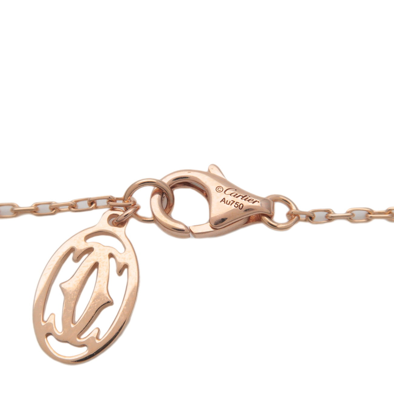 Cartie Diamants L・・スゥgers Necklace SM Diamond 0.09ct K18 Rose Gold