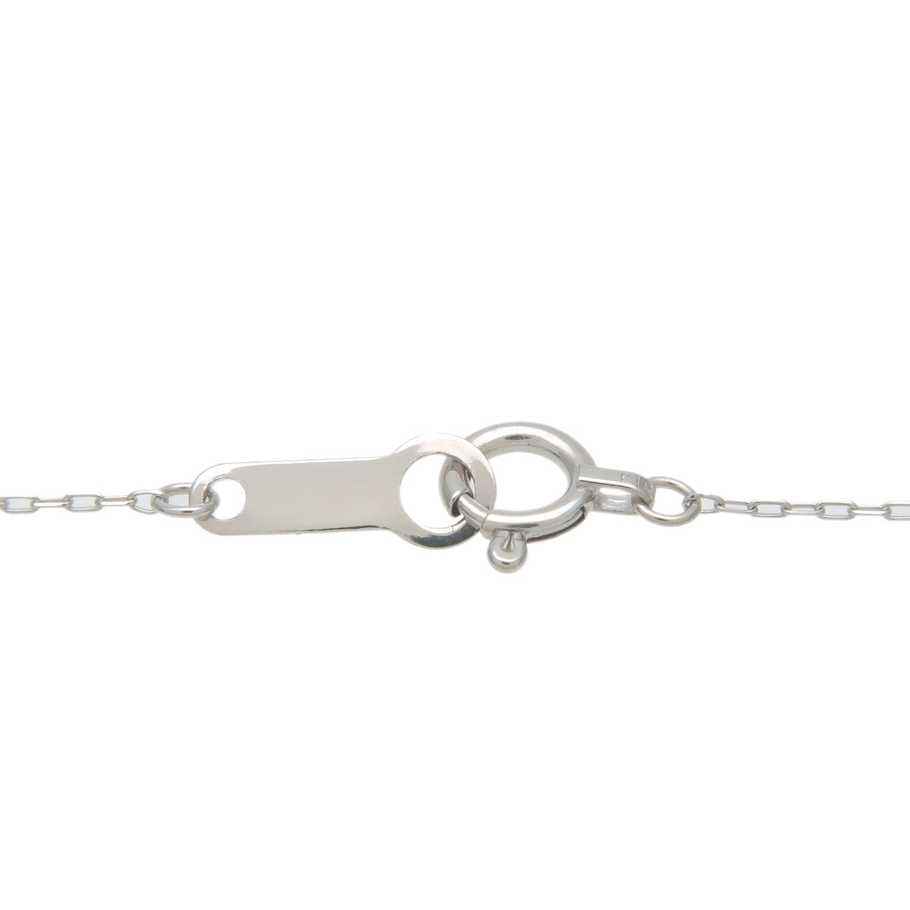 4C 9P Diamond Necklace K18WG 750WG White Gold Used