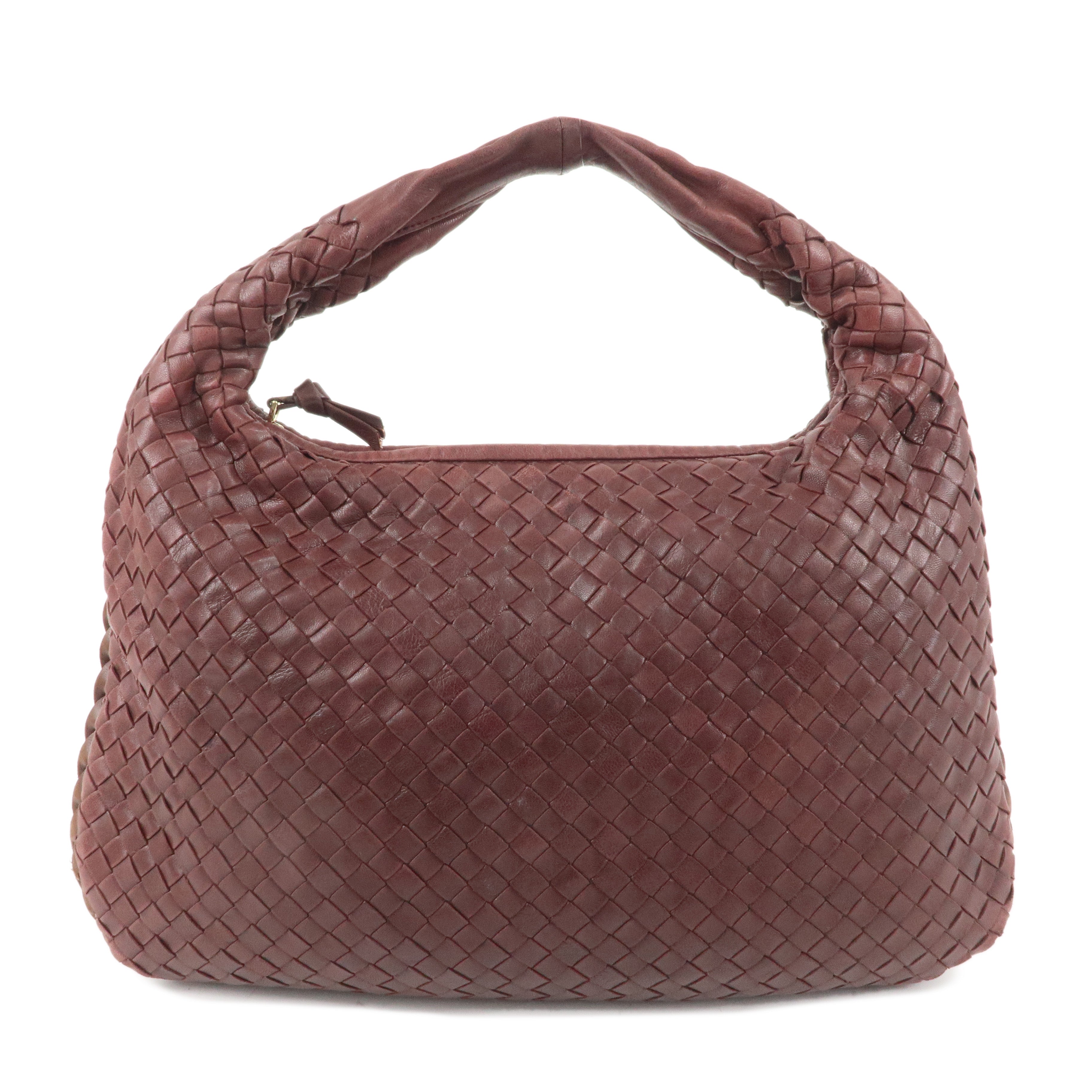 BOTTEGA VENETA Intrecciato Hobo Leather Shoulder Bordeaux 115653