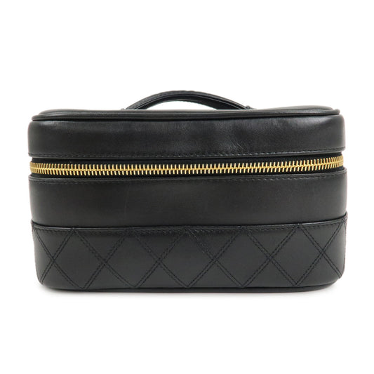 CHANEL-Bicolore-Lamb-Skin-Vanity-Bag-Cosmetic-Pouch--Black-A01618