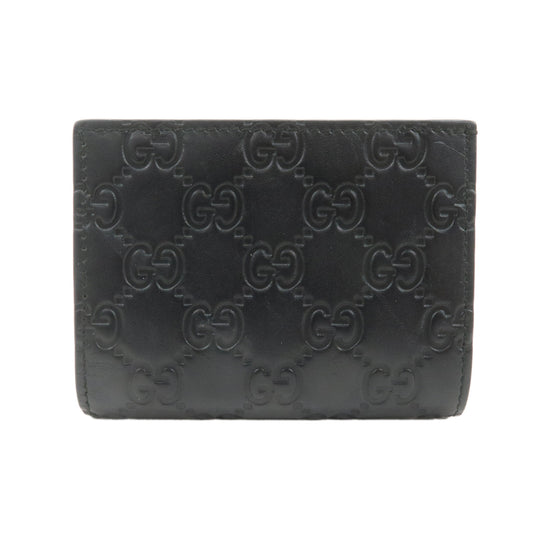 GUCCI-Guccisima-Leather-Card-Case-Black-410120