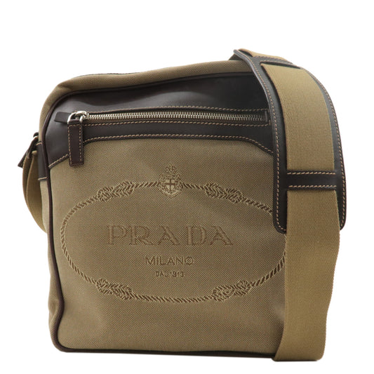 PRADA-Logo-Jacquard-Leather-Shoulder-Bag-Beige-Brown-VA0643
