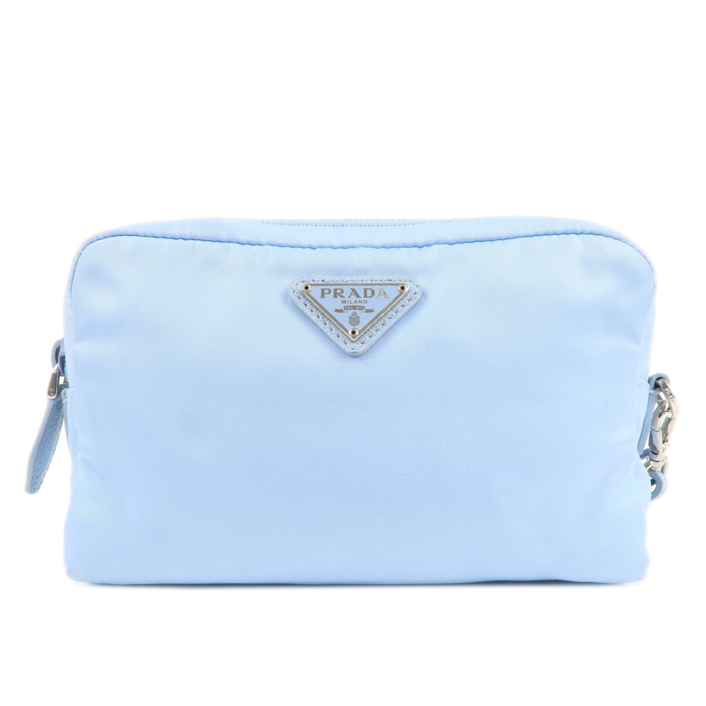 PRADA-Logo-Nylon-Saffiano-Leather-Pouch-Light-Blue-1NE021