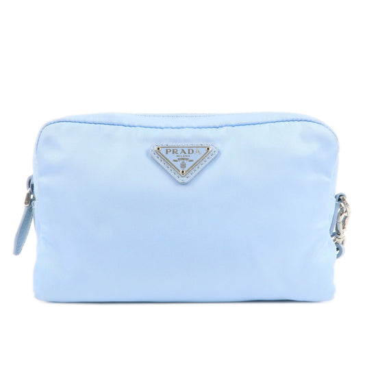 PRADA-Logo-Nylon-Saffiano-Leather-Pouch-Light-Blue-1NE021