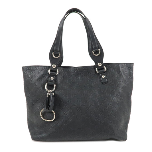 GUCCI-Guccissima-Leather-Horsebit-Tote-Bag-Black-229852