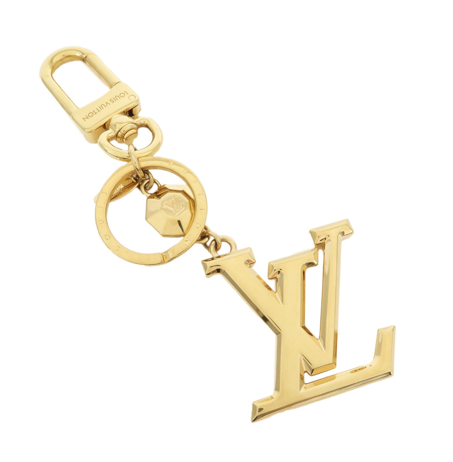 Louis-Vuitton-Porte-Cles-LV-Facettes-Bag-Charm-Gold-M65216