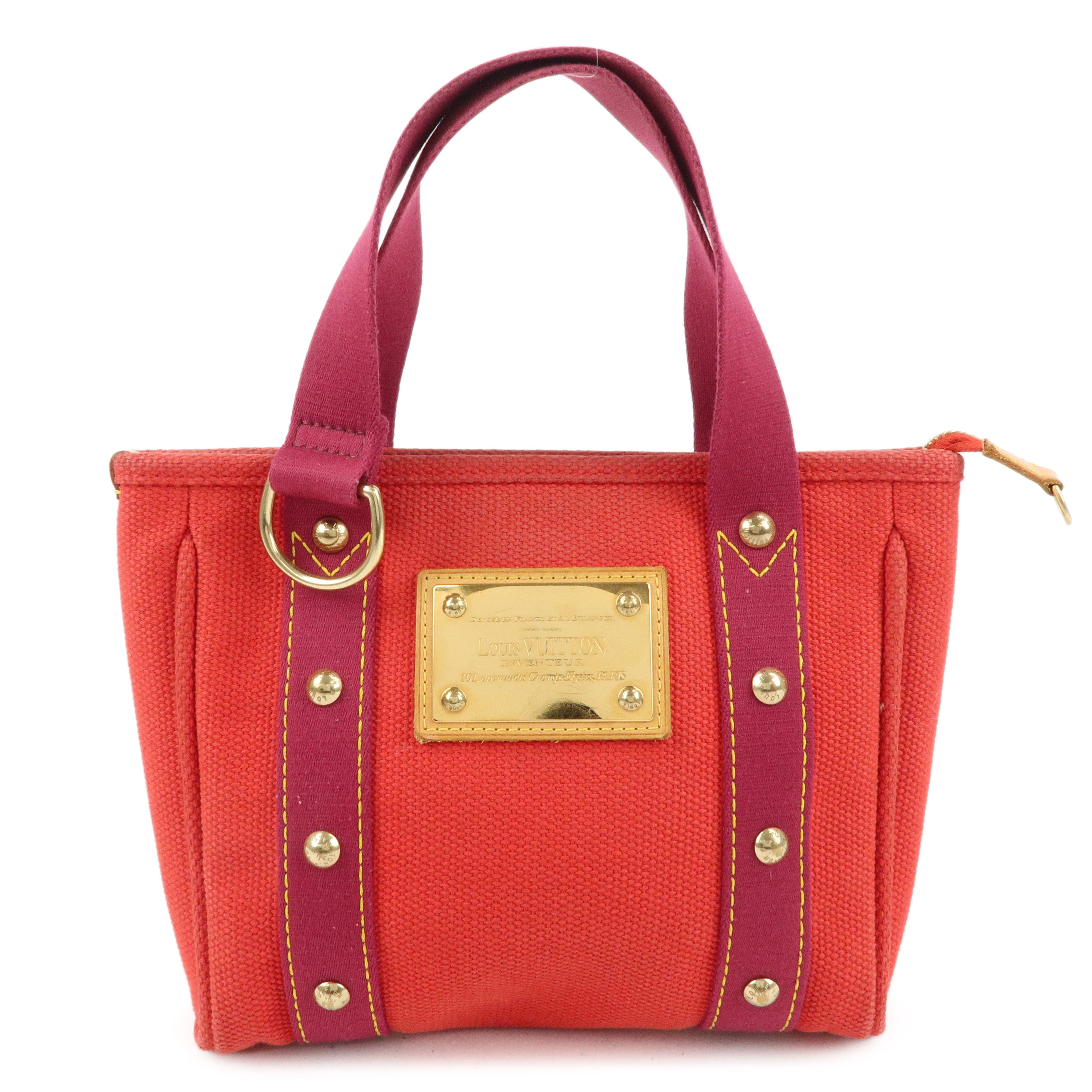 Louis Vuitton Antigua Cabas PM Hand Bag Rouge M40037