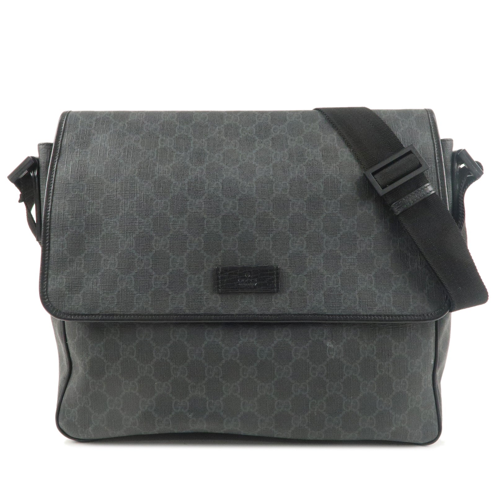 GUCCI-GG-Supreme-Leather-Messenger-Bag-Shoulder-Bag-169935