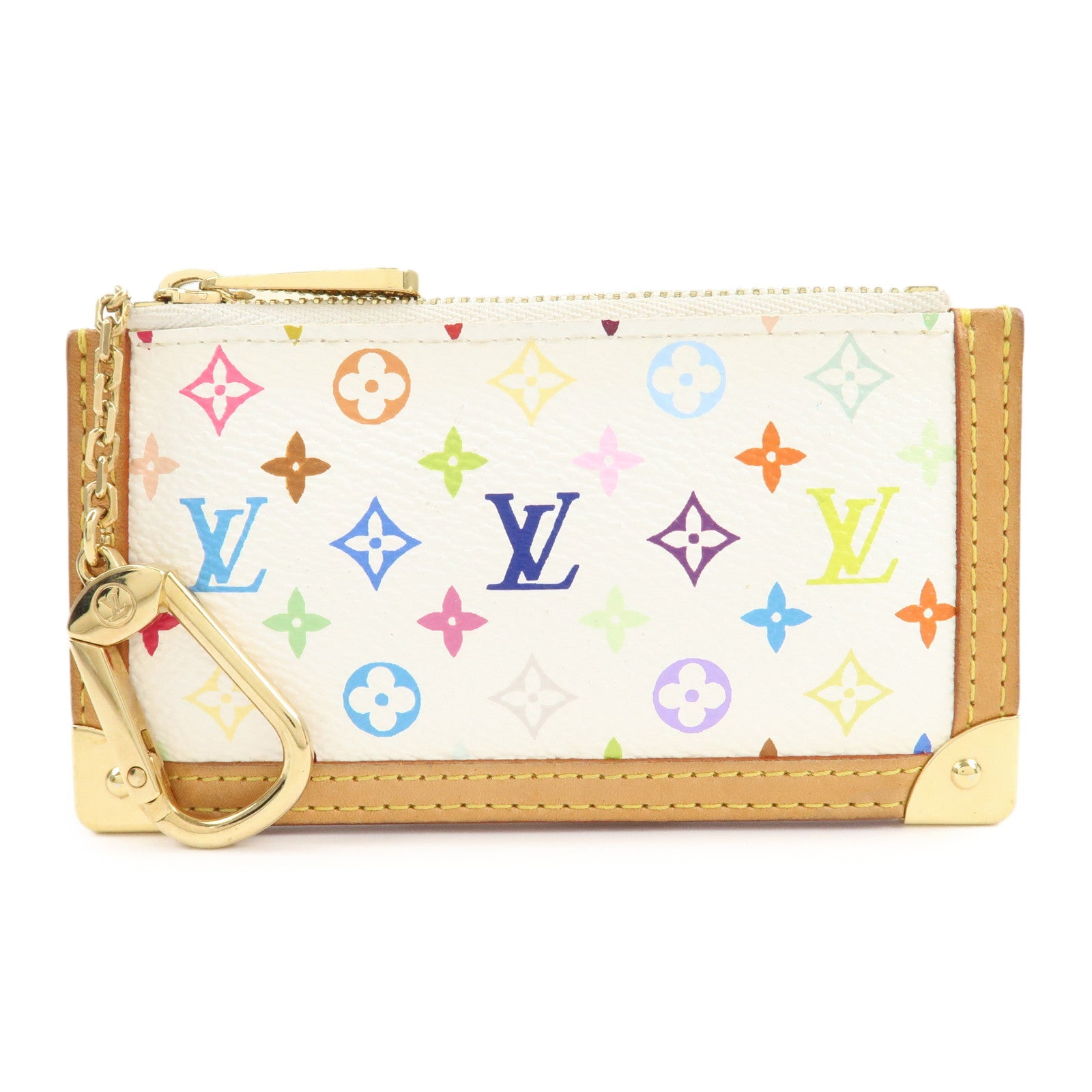 Louis-Vuitton-Monogram-Multi-Color-Pochette-Cles-Blanc-M92655