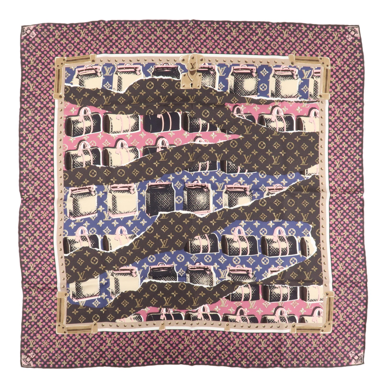 Louis-Vuitton-Monogram-100%-Silk-Scarf-Monogram-Wall-Paper-Print