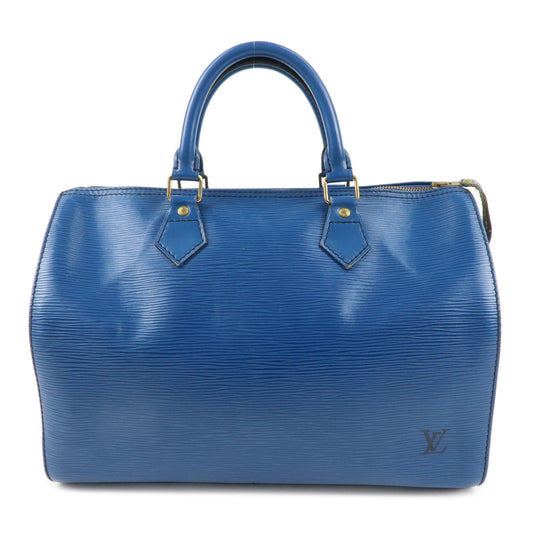 Louis-Vuitton-Epi-Speedy-30-Hand-Boston-Bag-Toledo-Blue-M43005
