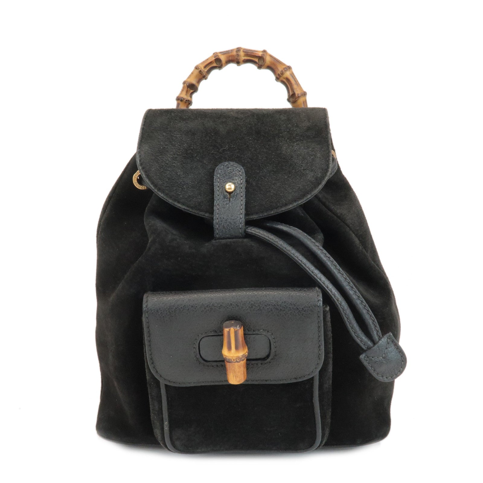 GUCCI-Bamboo-Suede-Leather-Mini-Back-Pack-Black-00.2034.0030