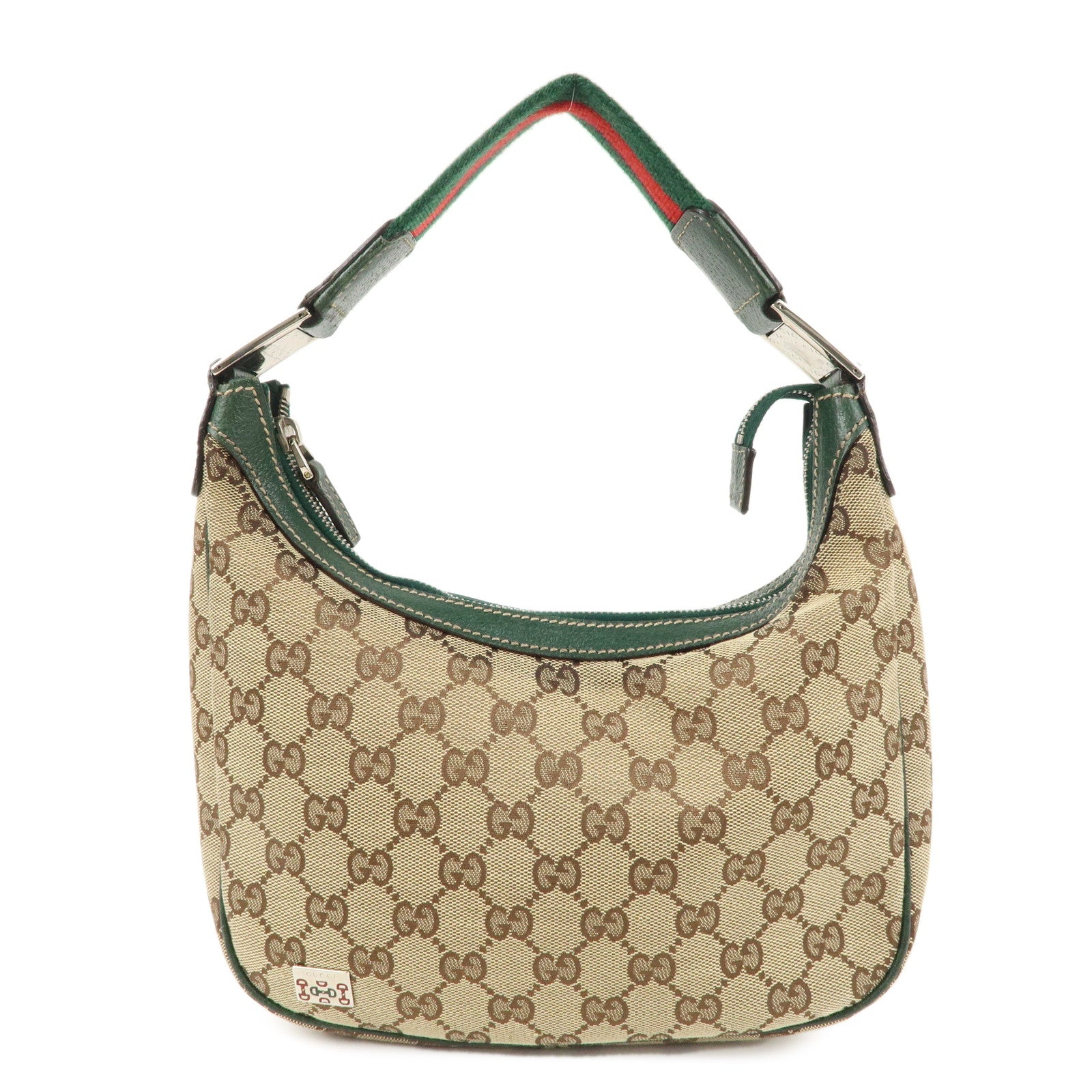 Gucci Sherry GG Canvas Leather One Shoulder Bag Beige 145811