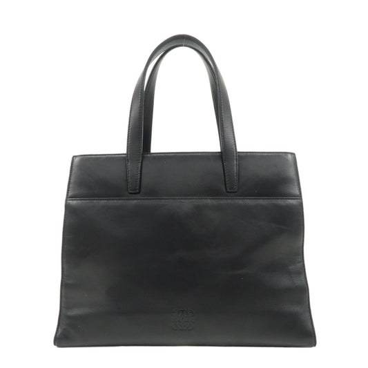 LOEWE-Anagram-Leather-Tote-Bag-Hand-Bag-Shoulder-Bag-Black