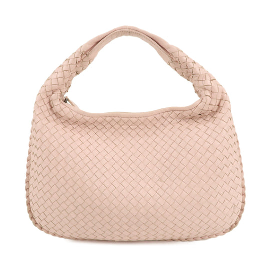 BOTTEGA-VENETA-Intrecciato-Leather-Shoulder-Bag-Pink-115653