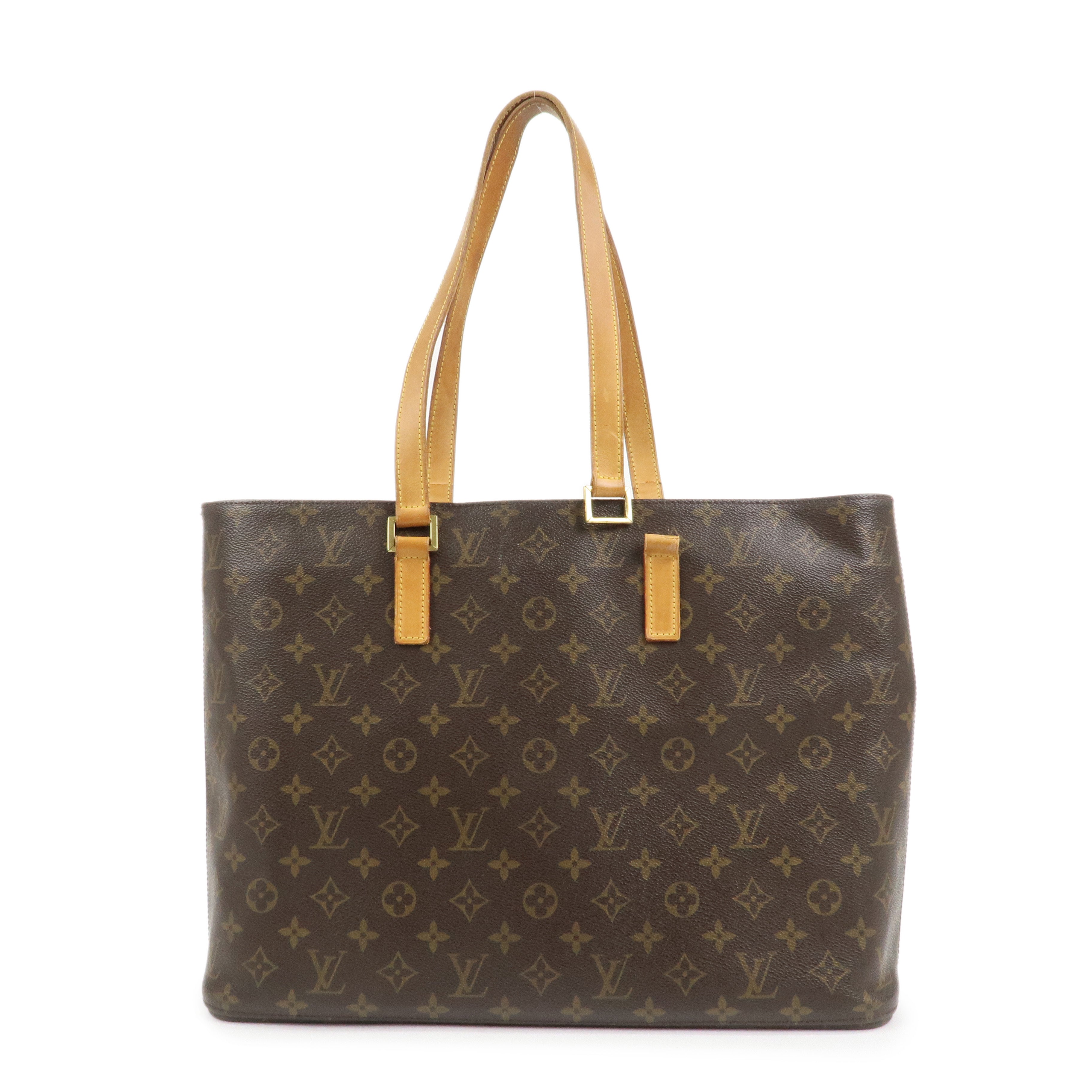 Louis Vuitton Monogram Luco Tote Bag Hand Bag Brown M51155 Used