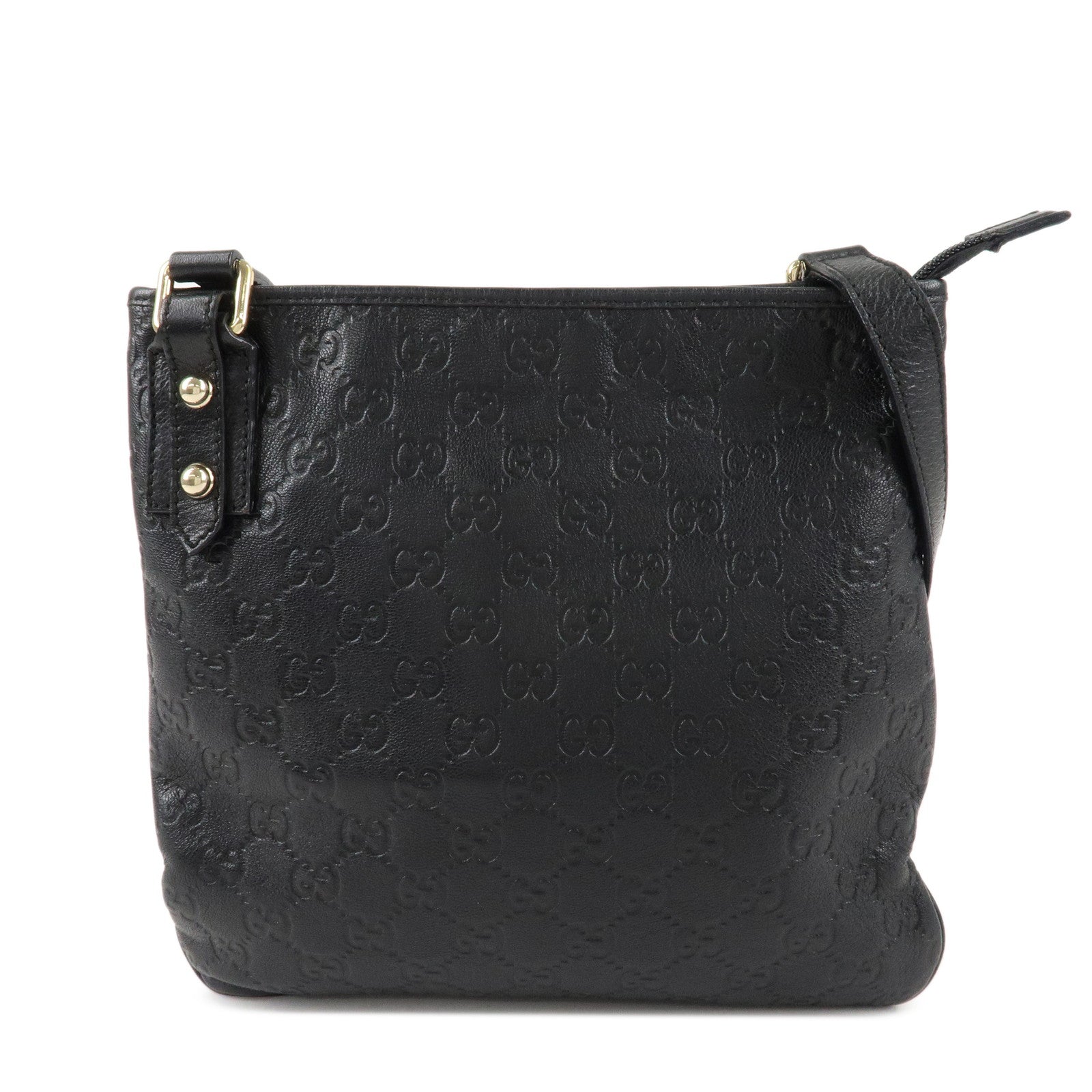 GUCCI-Guccissima-Guccissima-Leather-Shoulder-Bag-Black-239347