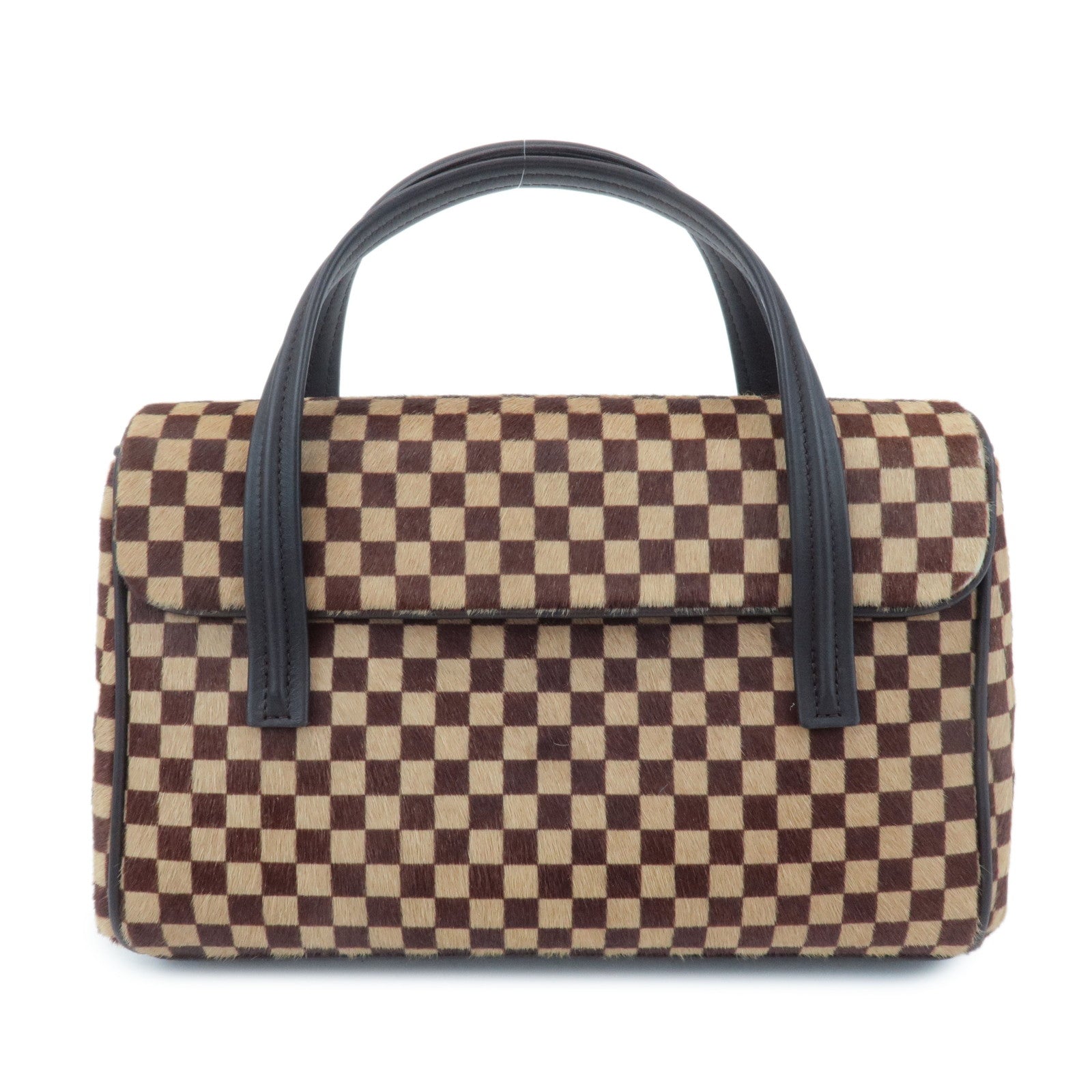 Louis-Vuitton-Damier-Sauvage-Lion-Hand-Bag-Beige-Brown-M92131