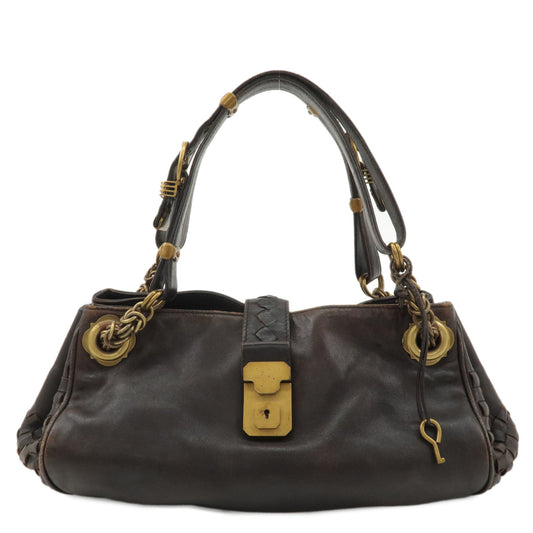 BOTTEGA-VENETA-Intrecciato-Leather-Hand-Shoulder-Bag-Brown-162114