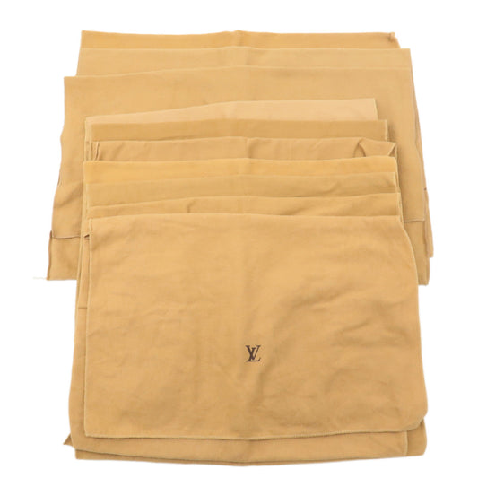 Louis-Vuitton-Set-of-10-Dust-Bag-Storage-Bag-Flap-Brown-Beige